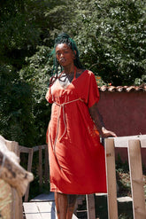 Robe de plage esprit kimono Tanza Tangerine